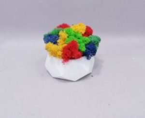 Стабілізований мох мікс Go_Kora_Bog в бетонному кашпо ручної роботи М-24