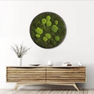 Картина SmartBotanica из стабилизированного мха диаметр 80 см