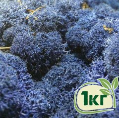Стабилизированный мох ягель Nordic moss Синий лазурный 1 кг