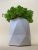 Бетонное кашпо Stone Product Vaza Белый с салатовым мхом 7 х 7 см