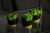 Набор декоративный Скандинавский мох в желто-черном бетонном кашпо зеленый 3 шт