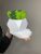 Подставка под телефон и визитки деревянная белая со стабилизированным мхом микс зелёный салатовый 12*8 см