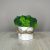 Кашпо белое ручной работы со стабилизированным мхом микс зелёный салатовый 8*7 см