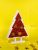 Декор елочка со стабилизированным мхом WoodHouse Christmas tree white красный деревянная елка