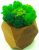 Стабилизированный мох SO Green Соу Грин трехцветный в деревянном шестигранном горшке 8×8 см (00221)